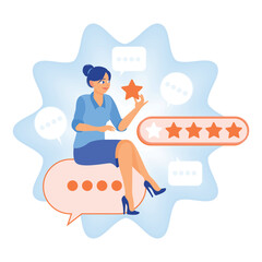 Customer feedback with a five-star rating.