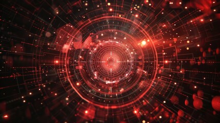 Abstract black and red technology geometric background concept modern futuristic background