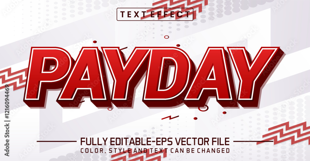 Poster payday font text effect editable