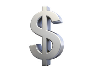 Fototapeta premium 3d dollar sign clipart image on transparent background
