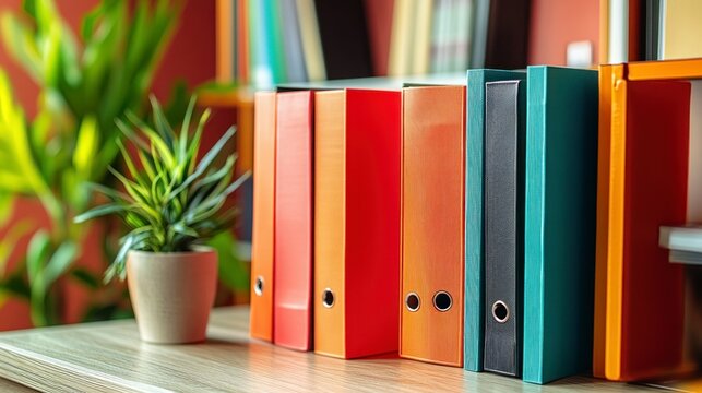 Organized office supplies modern workspace image indoor setting close-up view productivity concepts