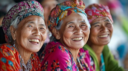 International day happiness: national laughter occasion, delighted people, happy women, cheerful men, pluralistic gathering, multinational inclusive festival, global harmony, polyethnic celebration