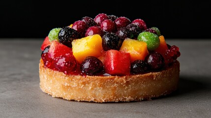 Delicious fruit tart with a sweet glaze