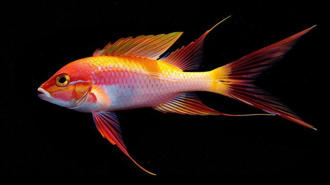 Male square-spot anthias, Pseudanthias pleurotaenia, Raja Ampat