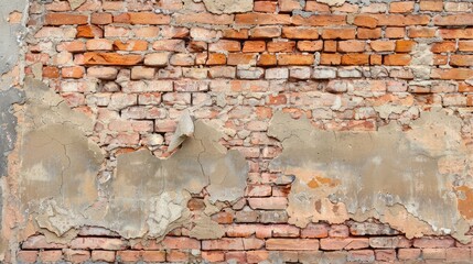 The background idea is a pastel pink brick wall.