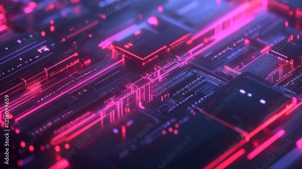 Poster advanced payment system visualization with glowing financial graphs and futuristic effects.