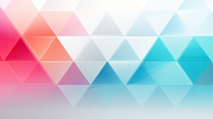 Abstract geometric pattern with colorful triangles in red, white, and blue tones.