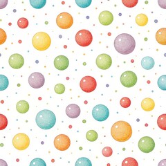 Watercolor Rainbow Bubble Seamless Pattern Colorful Circles and Dots Texture, Pattern Design, Kids Background seamless pattern, watercolor texture