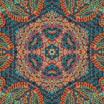 Traditional mixed Embroidery design combined with vicuna and cashmere wool. Needle work made for stitch sample or printing on cloth, dress, carpet, shawls, pillowcase, curtains etc