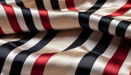 Luxurious satin fabric in high-resolution 4K featuring elegant folds and classic checkered patterns. Smooth and silky texture, perfect for creative and commercial use.