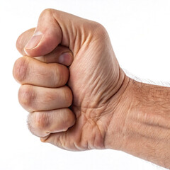 Hand With Fist Strong Grip Closeup Transparent Or White Background, Png Cut Out