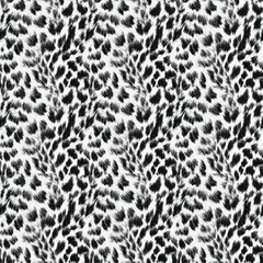 Black and white leopard fur background