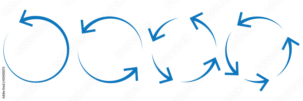 Poster set of circle arrow vector icons. recycling icon. circular vector arrows. refresh and reload arrow i