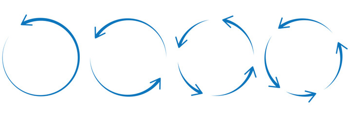 circle arrow icon set. circular arrow icon, refresh, reload arrow icon symbol sign, vector illustration