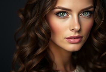 Fototapeta premium Glamorous woman portrait with focus on eyes
