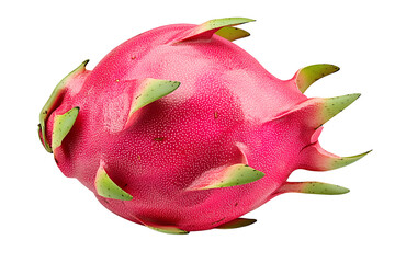 Pink dragon fruit png isolated on transparent background