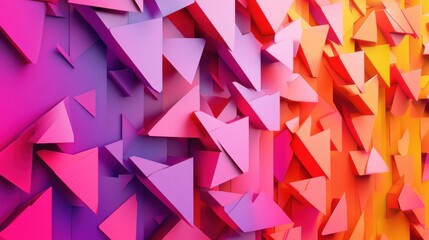 Vibrant geometric shapes in a playful gradient color scheme