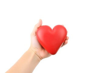 Obraz premium Hand Holding Red Heart Symbol of Love and Care