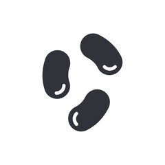 Candy bean solid icons, minimalist vector illustration ,simple transparent graphic element .Isolated on white background