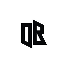 OB monogram logo design letter text name symbol monochrome logotype alphabet character simple logo
