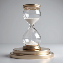 hourglass on a podium
