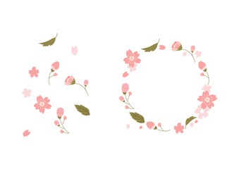 可愛い春の桜素材