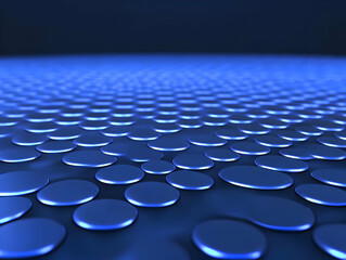 Naklejka premium Abstract 3D Blue Glowing Circles Background