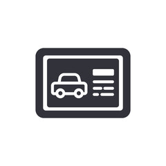 Car dealer app solid icons, minimalist vector illustration ,simple transparent graphic element .Isolated on white background
