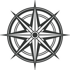 A Clean Modern Design Of A Compass Rose High Quality Editable Vector Design and illustration