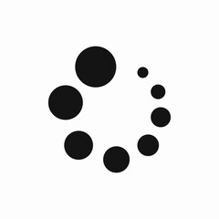 Loading buffering dots icon vector sign