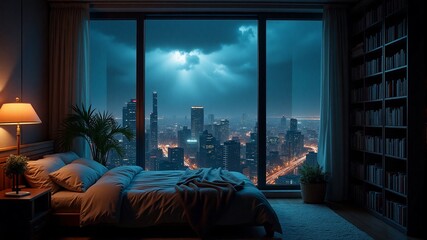 Night City View from Bedroom