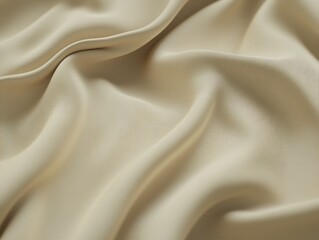 Obraz premium Soft, creamy beige fabric with elegant drapes and folds.