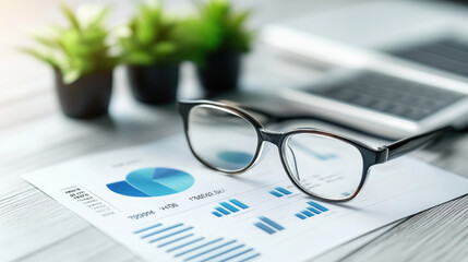 Analyzing business metrics through data visualization office setting infographic indoor environment close-up view performance insights