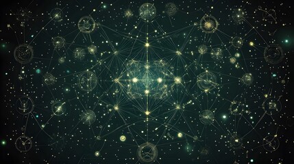 biotechnol, hexagon, abstract, geometric, digital DNA on black background