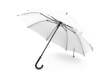 White umbrella isolated on white background