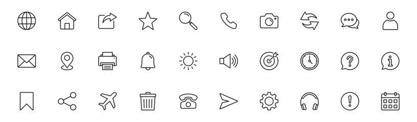 Fototapeta premium Contact Us Icon set. web icon set vector
