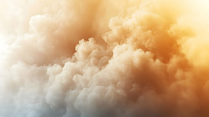 Fototapeta premium Golden Cloudscape 3D Illustration