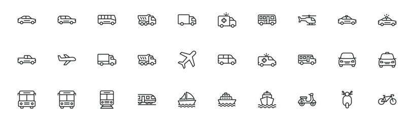 Transportation Icon set vector