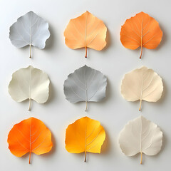 Obraz premium Autumn Leaf Illustration: Color Palette