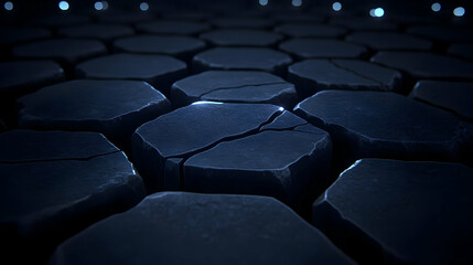 Obraz premium Dark Cracked Stone 3D Background