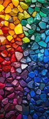 Rainbow colored stones texture background, website design
