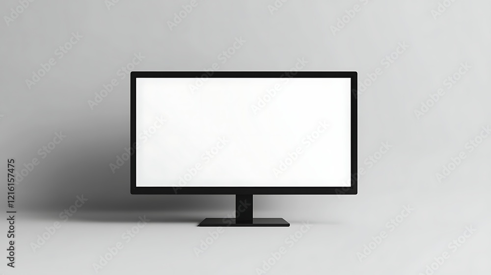 Poster modern led screen on a minimalistic gray background, perfect for highlighting your content or messag