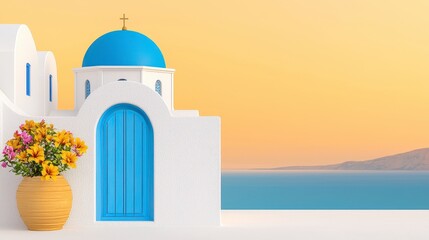 Vase of colorful flowers placed against a plain white wall for decorative home interior