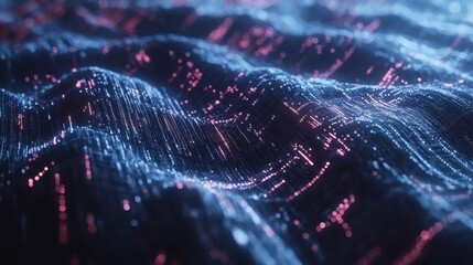 Visualization of fintech growth with futuristic financial graphs and glowing light effects.