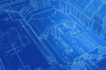 Architectural Blueprint Showing Building Design Details