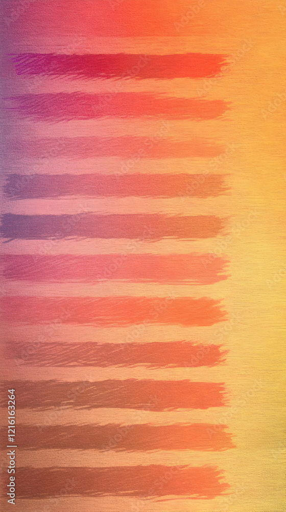 Poster abstract background with colorful horizontal brushstrokes creates dynamic visual.