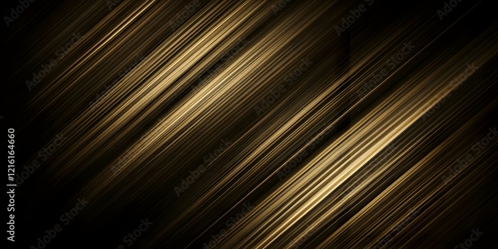 Poster abstract background with diagonal gold lines creates dynamic visual interest on dark backdrop.