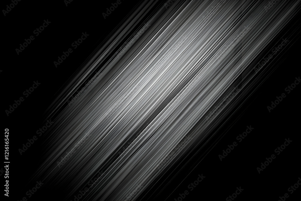 Poster Abstract Background with Diagonal Gray Lines on Black Background