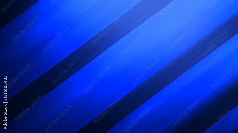 Poster Abstract Blue Background with Diagonal Stripes Creates Dynamic Visual Interest Smoothly