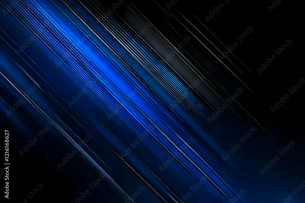 Poster abstract blue and black diagonal lines background creates dynamic visual